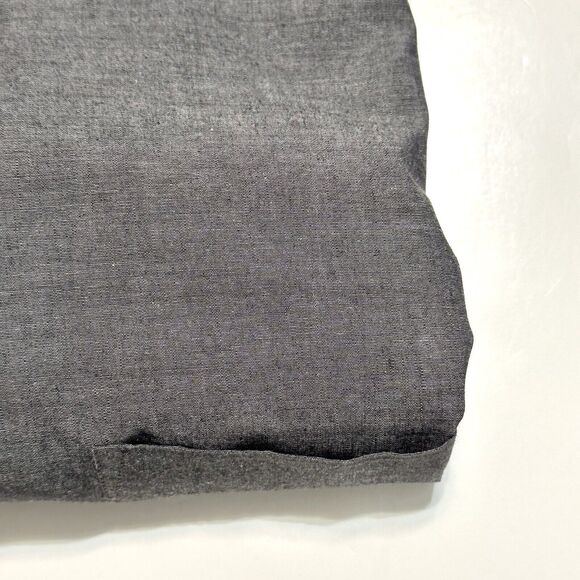 Donna Karan Signature Dress Shirt Mens Size 16 34-35 Grey Cotton Long Sleeve - Picture 9 of 10